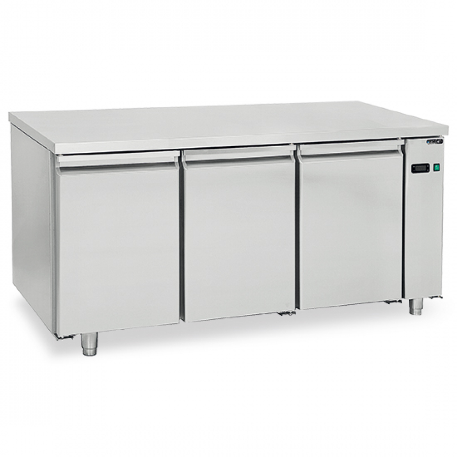 Kühltisch 3-türig GN 1/1 für Zentralkühlung 2-8°C WiFi - Gastrohot